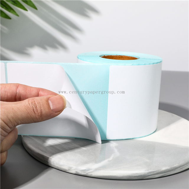 Top Coated Self Adhesive Paper Semi Glossy Sticker Direct Thermal Label ...