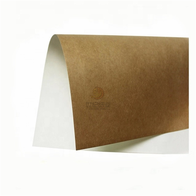 Food Packaging Box White Solid Coated Brown Back Kraft Paper Board from China manufacturer